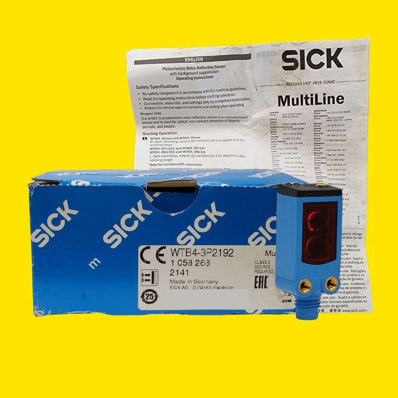 Sensor Fotoeléctrico Sick Wtb4-3p2192 Difuso Conector M8