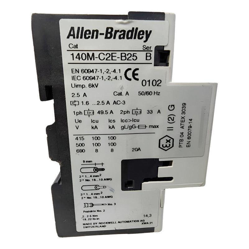 Allen-bradley 140m-c25-b25 Interruptor De Proteccion Blanco