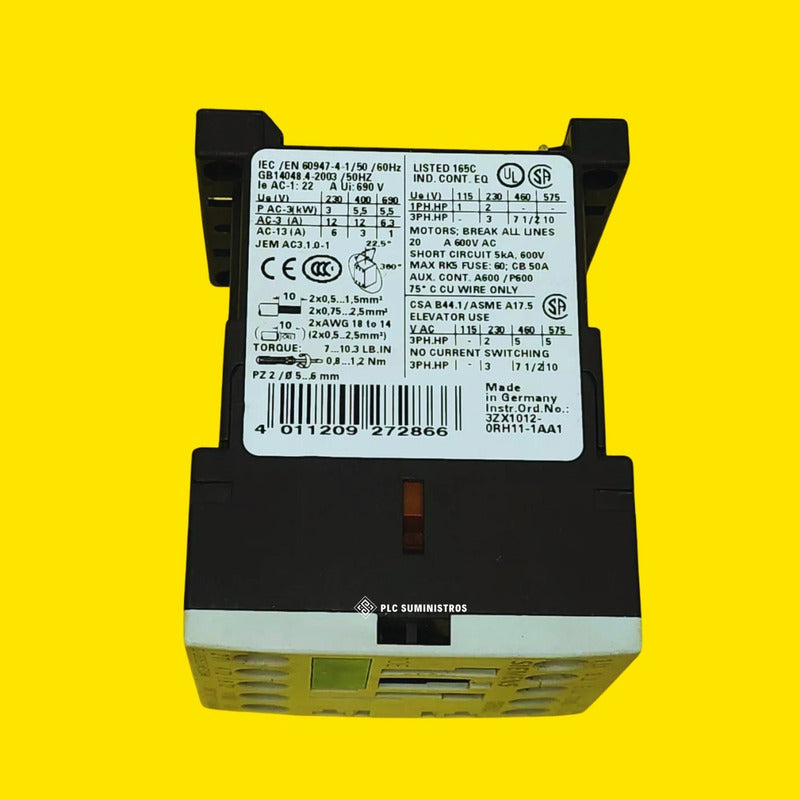 Siemens 3rt1017-1bb41 Contactor. Usado - Siemens