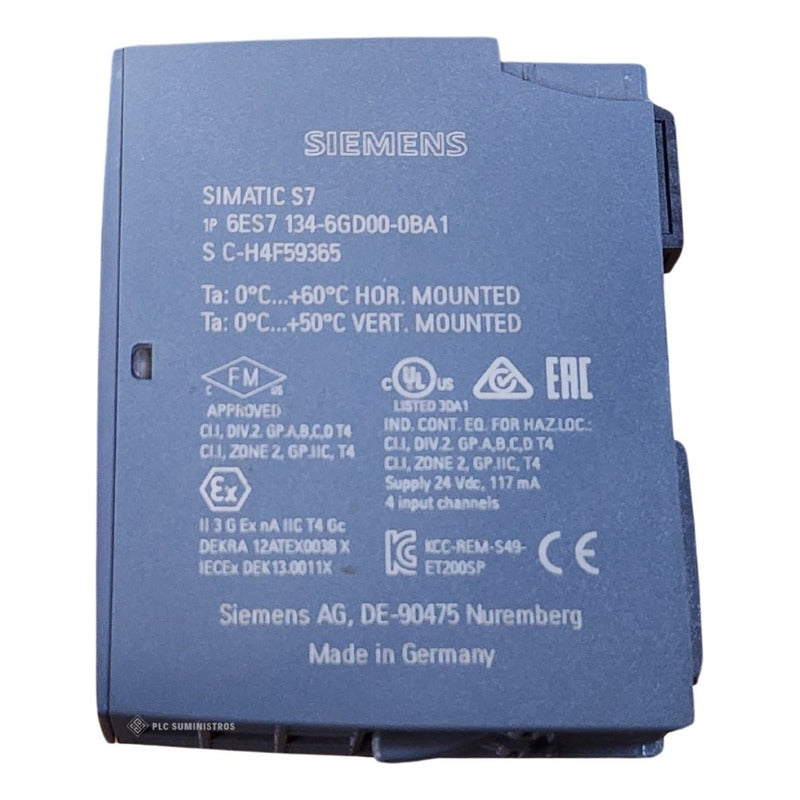 Modulo De Antrada Analogica Siemens 6es7134-6gd00-0ba1