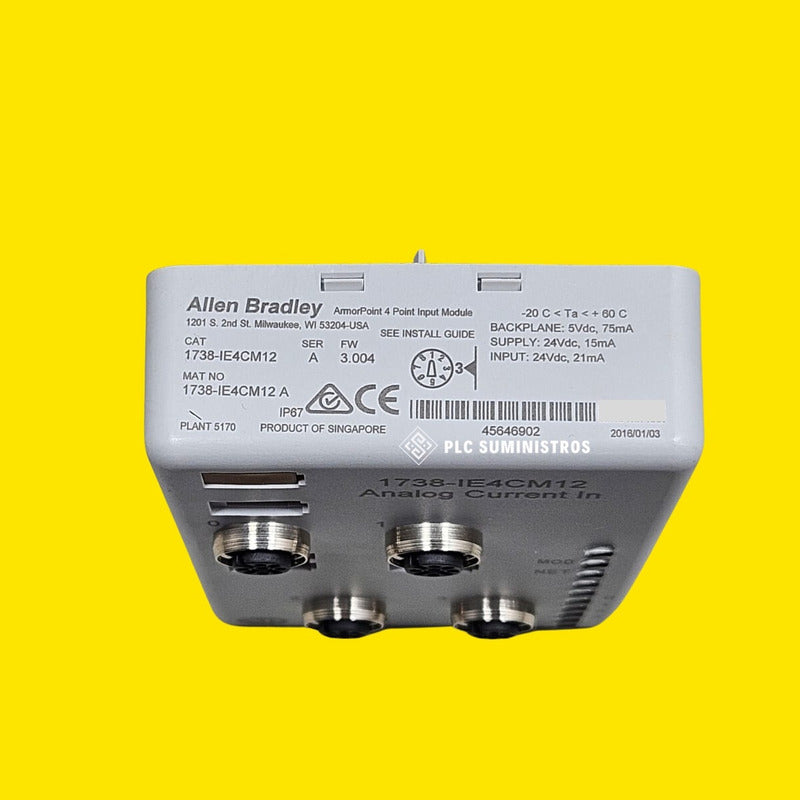 Allen-bradley 1738-ie4cm12 Armorpoint 4 Point Input
