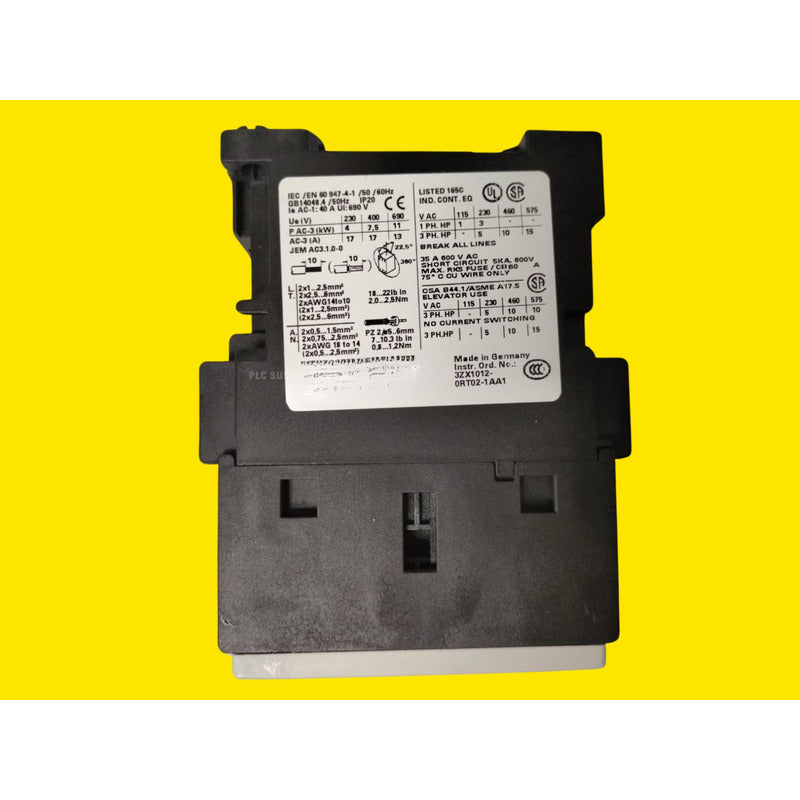 Siemens 3rt1025 1bb40 Contactor