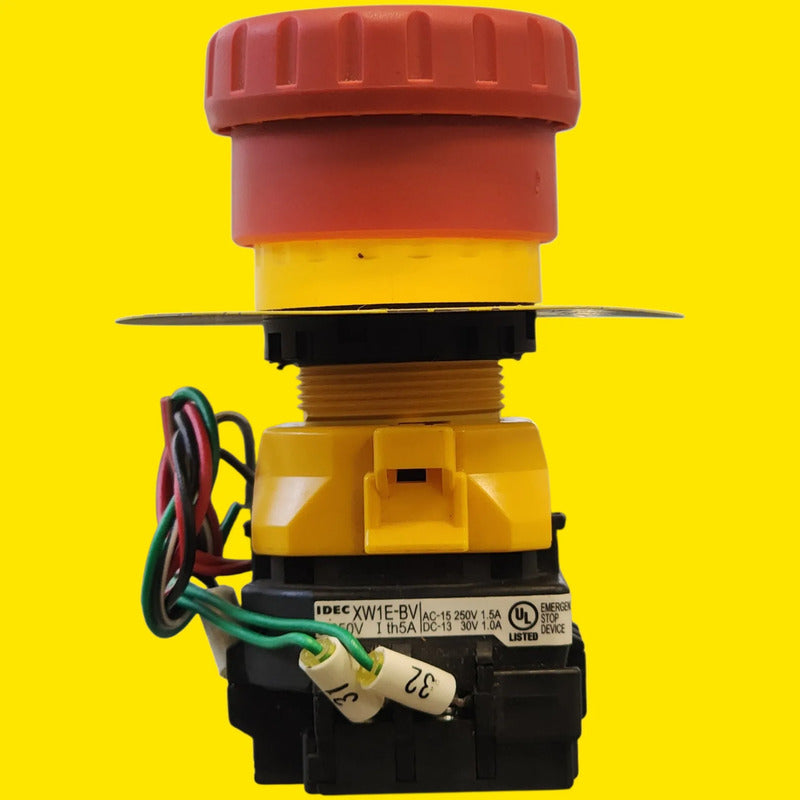Idec Xw1e-bv Botón De Parada De Emergencia Rojo/amarillo