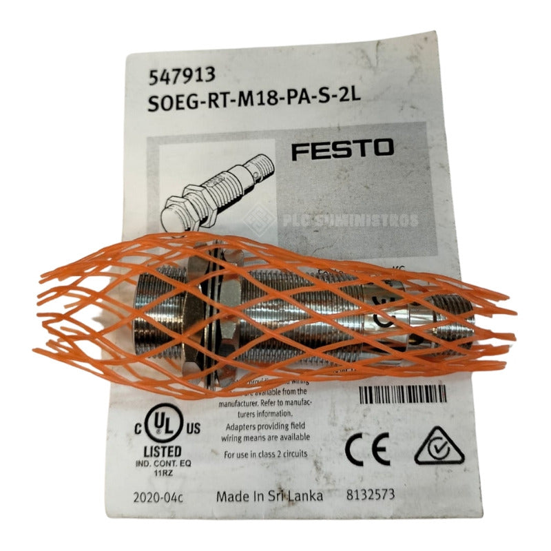 Festo Soeg-rt-m18-pa-s-2l Sensor Reflex