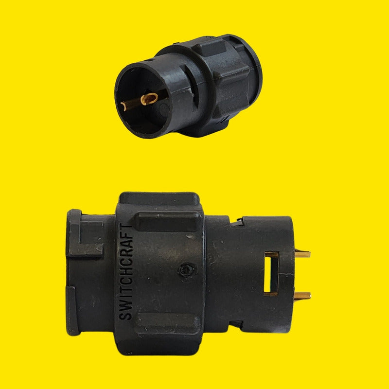 Switchcraft En3l2fx Conector Hembra 2 Pines Oro Para Soldar