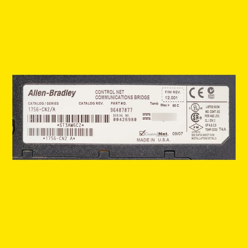 Allen-bradley 1756-cn2 Modulo Controlnet Controllogix Serie A/sin Tapa