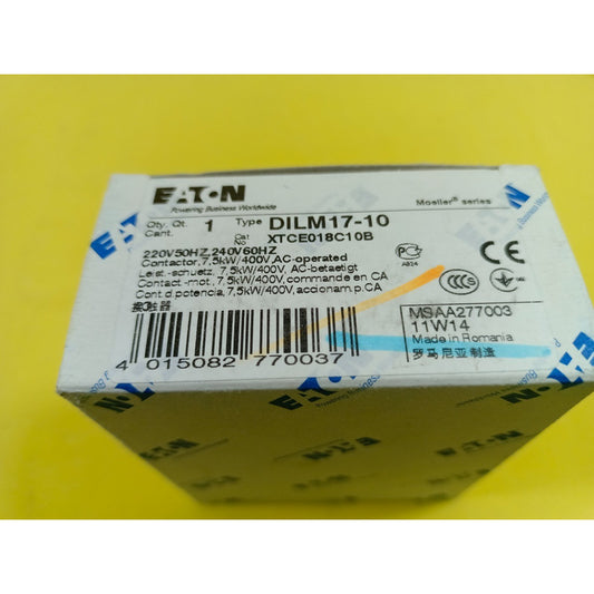 Eaton Dilm17-10 Contactor 40a 220vac