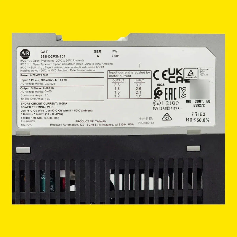 Allen-bradley 25b-d2p3n104 Power Flex 525