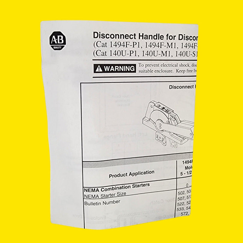 Allen-bradley 1494f-m1 Metal Disconnect Handle Small