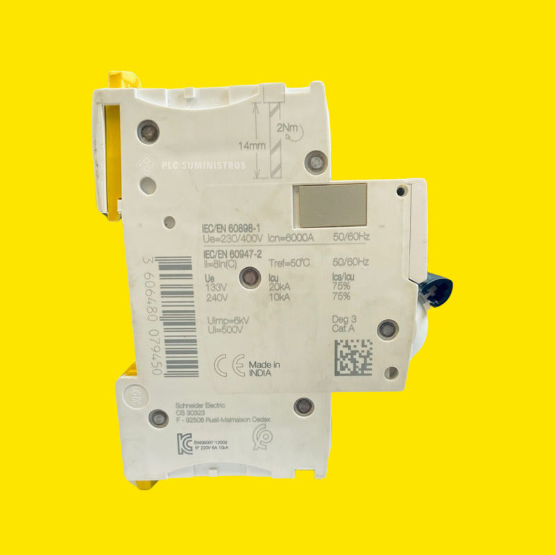 Acti9 Interruptor Termomagnetico Ic60n 1x6a Curva