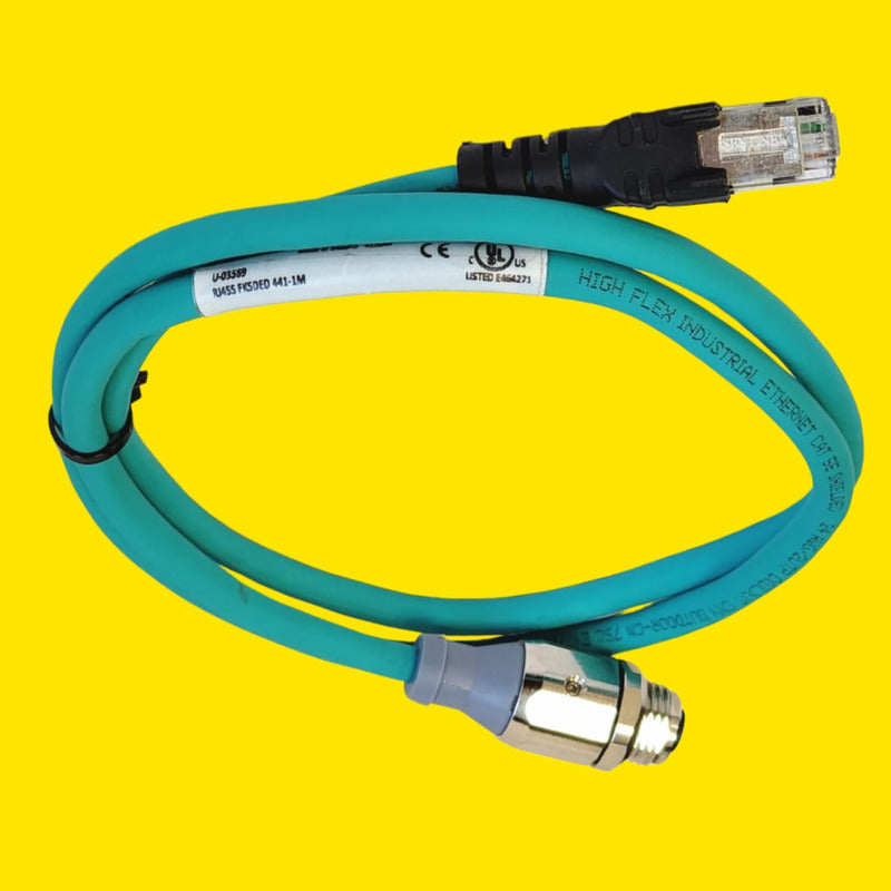 Cable Ethernet Industrial Turck 1m M12 A Rj45 Blindado Tpe