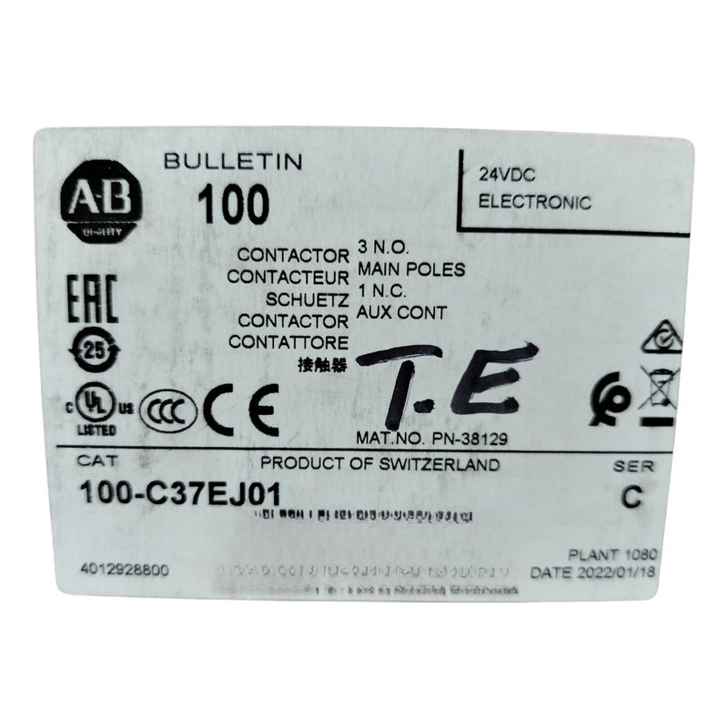 Allen-bradley 100-c37ej01 Contactor