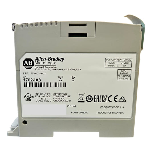 Allen-bradley 1762-ia8 Micrologix 8 Pt 120vac Plc.