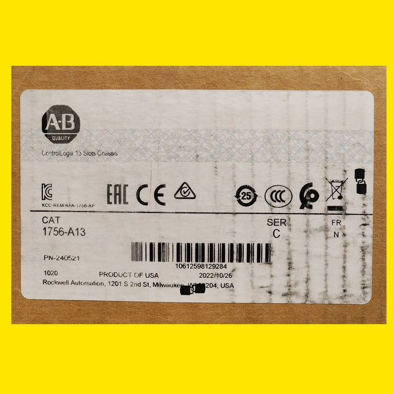 Allen-bradley 1756-a13 Chasis Controllogix 13 Ranuras
