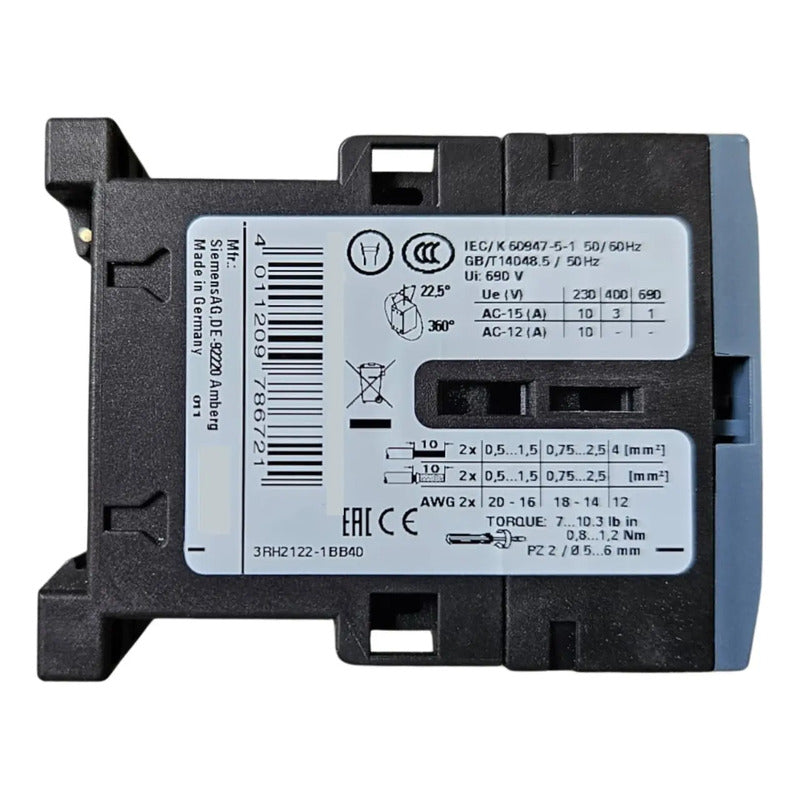 Siemens 3rh2122-1bb40 Contactor