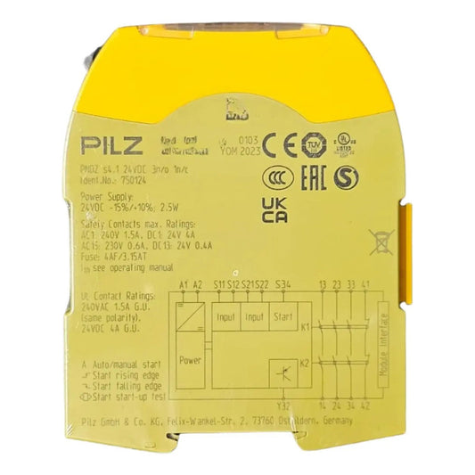 Pilz Pnoz S4.1 24vdc 3n/o 1n/c 750124 Rele