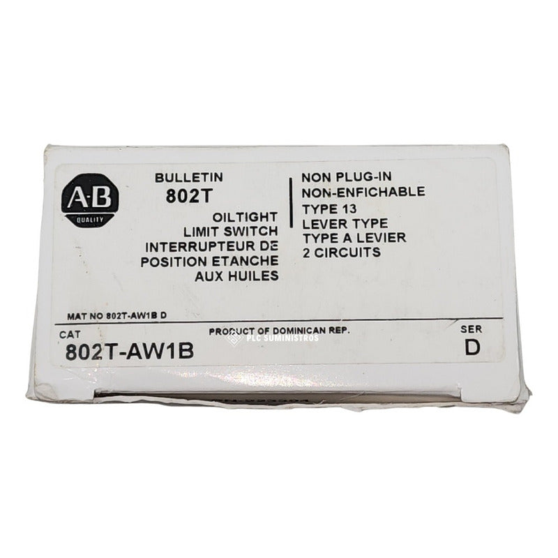Allen Bradley 802t-aw1b Límite De Cambio.