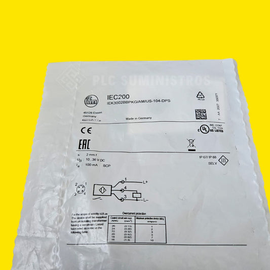 Ifm Iec200 Sensor Iek3002bbpkg/am/us-104-dps