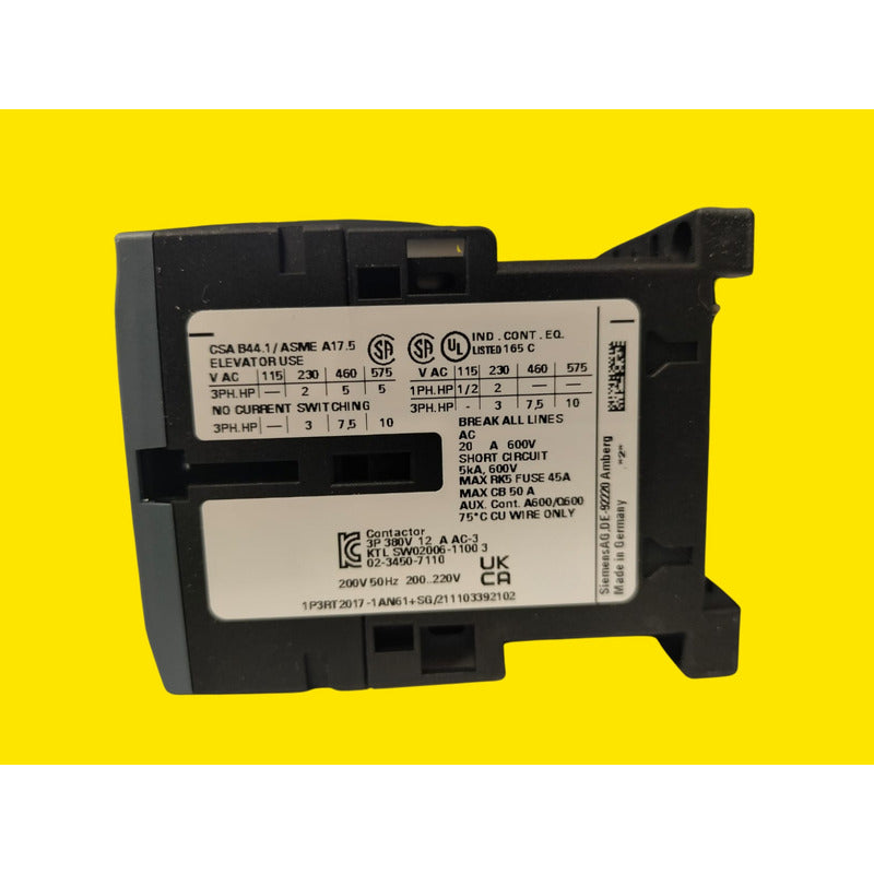 Siemens 3rt2017-1an61 Contactor