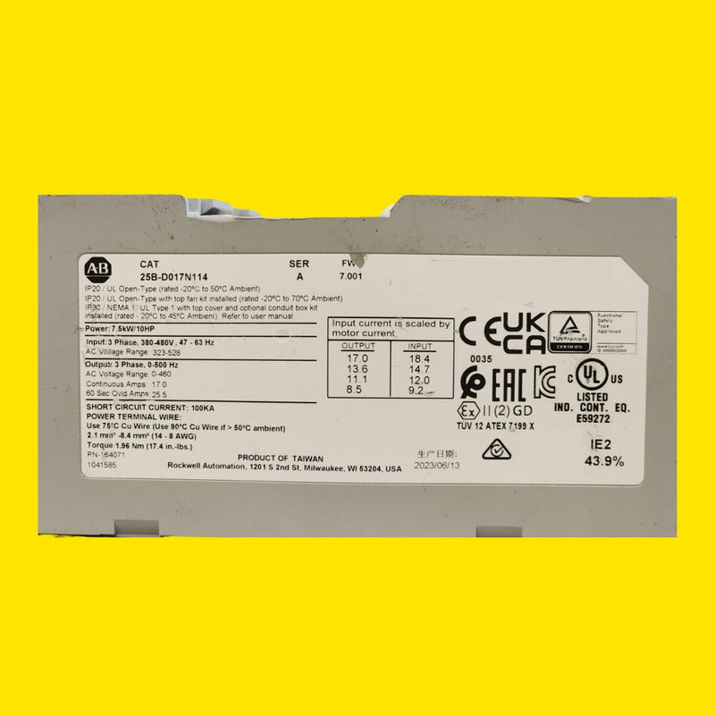 Variador De Frecuencia Allen-bradley 25b-d017n114 Powerflex