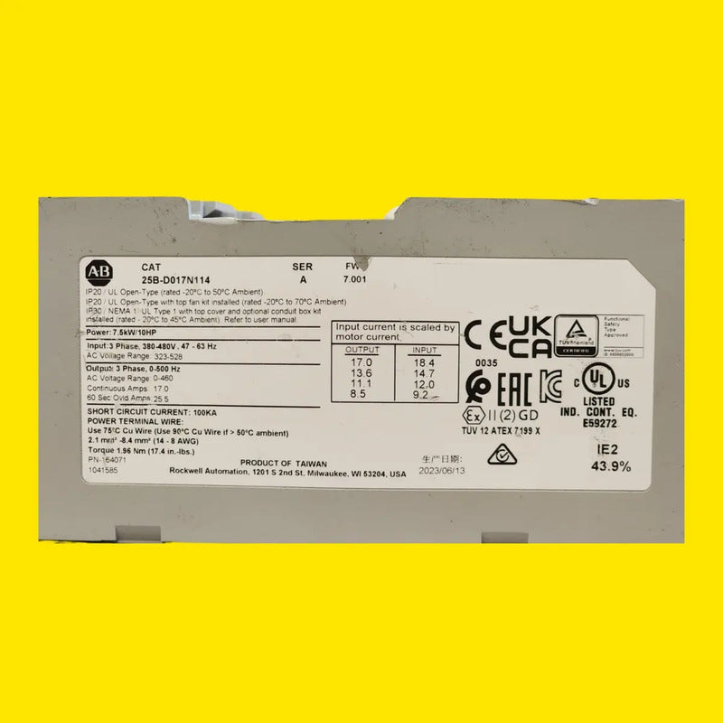 Variador De Frecuencia Allen-bradley 25b-d017n114 Powerflex