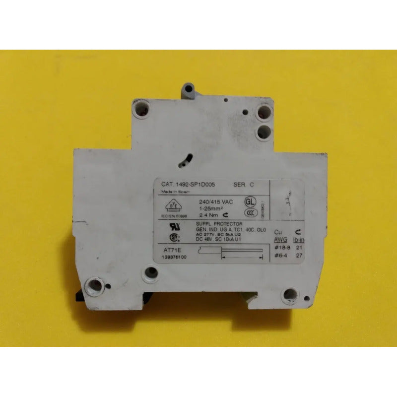 Allen-bradley 1492-sp1d005 1p 277v .5a Interruptor Circuito