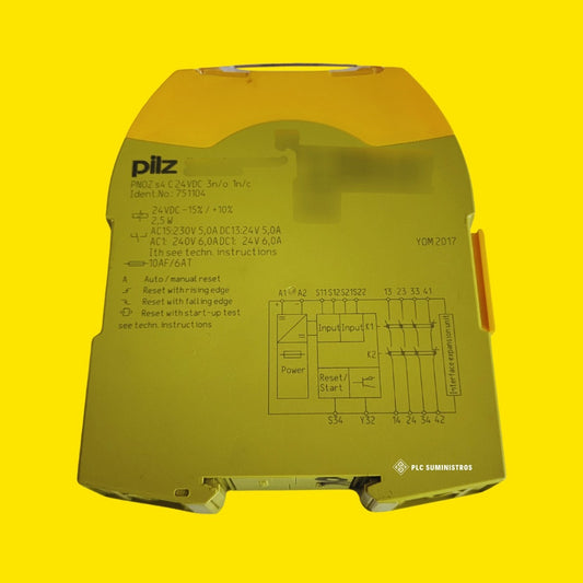 Pilz Pnoz S4 24vdc 3n/0 1n/c 750104 Relé De Segur