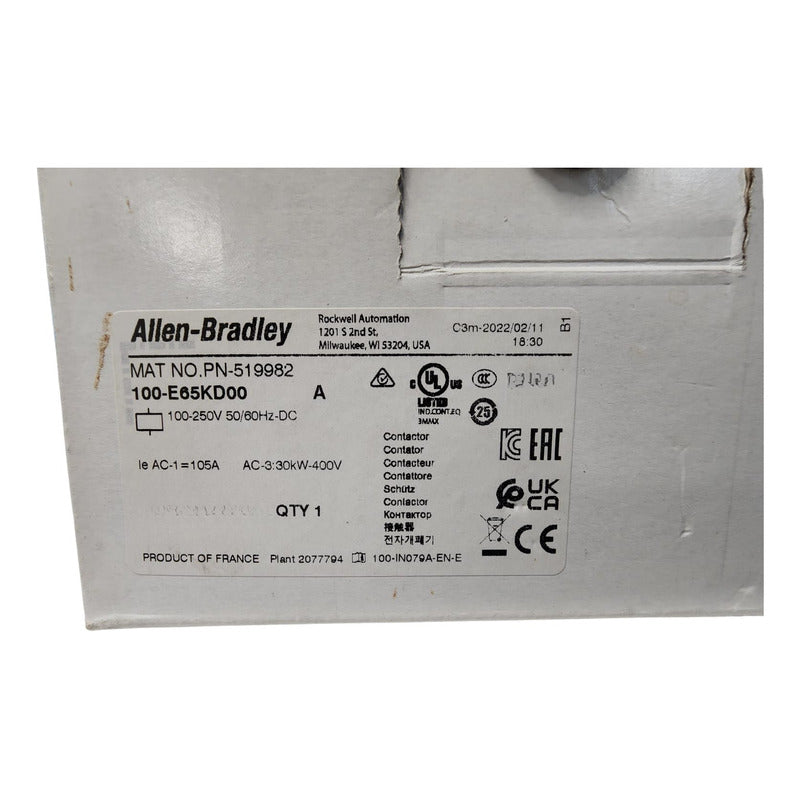 Allen-bradley 100-e65kd00 Contactor Industrial