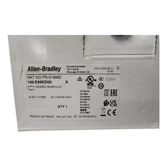 Allen-bradley 100-e65kd00 Contactor Industrial