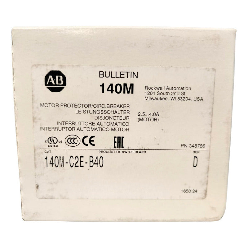 Allen Bradley 140m-c2e-b40 Viaje Magnético Standar