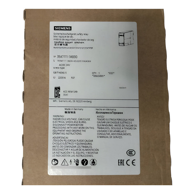 Siemens 3sk1111-1ab30 Modulo De Seguridad
