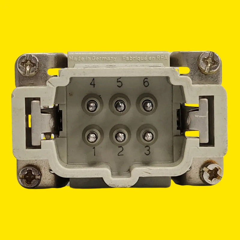 Conector Harting Inserto Han 6 E-m Y Carcasa Han 09300100543