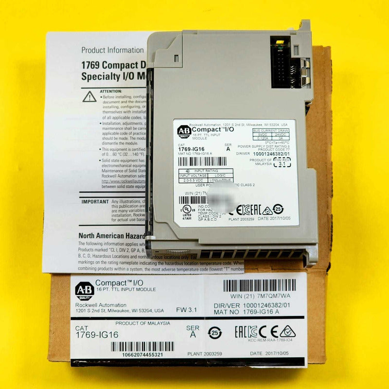 Allen Bradley 1769-ig16 16pt Ttl Input Module Nuevo