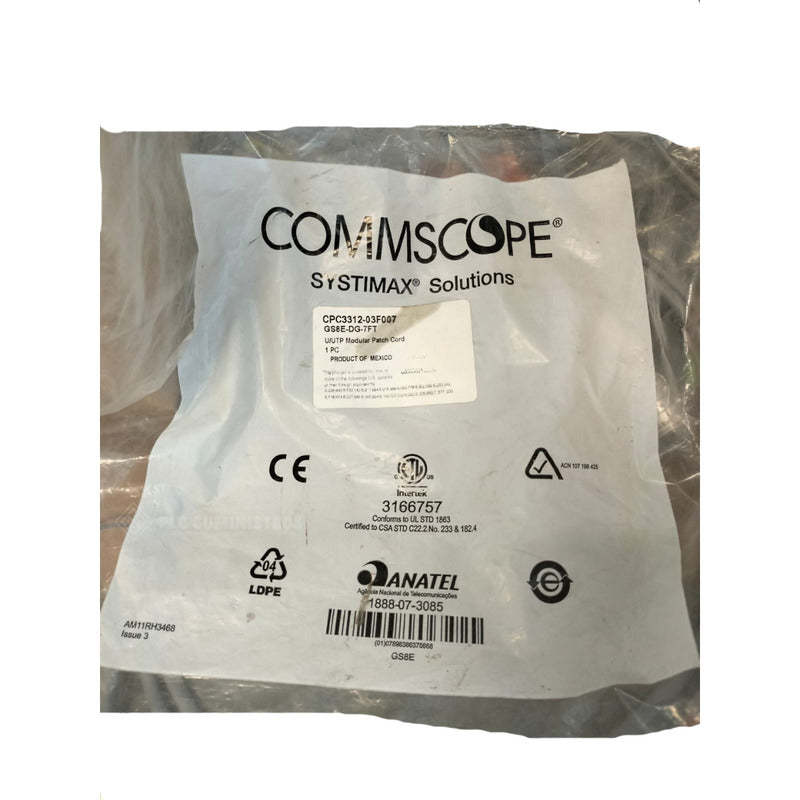 Commscope Cpc3312-03f007 Systimax U/utp Modular Patch Cord