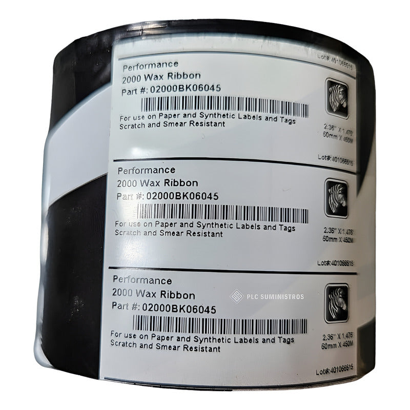 Zebra 2000 Wax Ribbon 02000bk06045 Negro