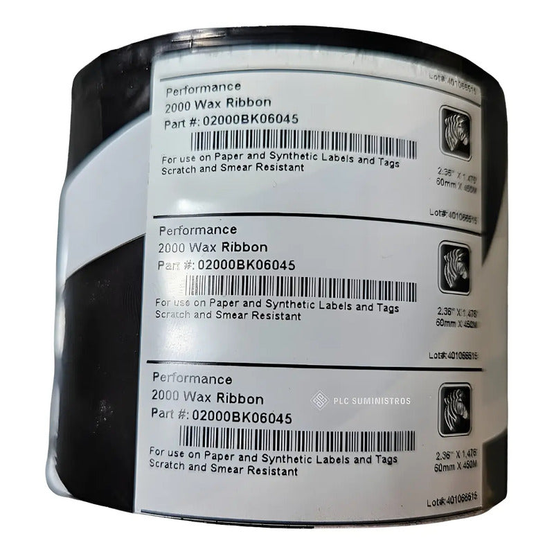 Zebra 2000 Wax Ribbon 02000bk06045 Negro