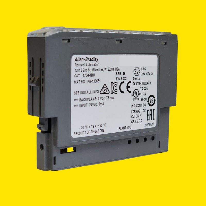 Allen Bradley 1734-ib8 Módulo Punto I/o 8 Entradas Fw 3.022