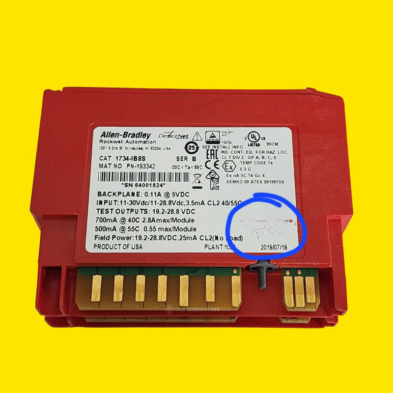 Allen-bradley 1734-ib8s Point I/o Módulo D Entrada Seguridad
