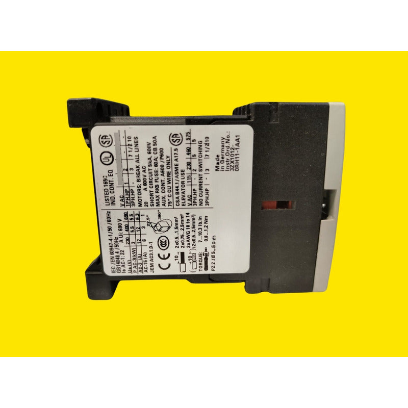 Siemens 3rt2017-1bb41 Contactor Ac3:5,5kw 1no 24vdc Nuevo