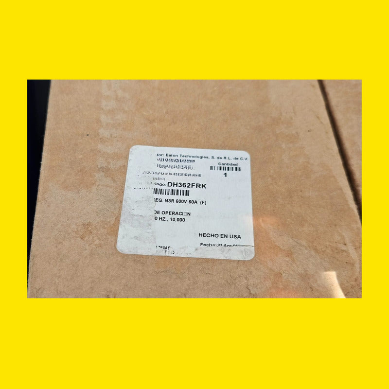 Eaton Dh362frk Switch Disconnect Heavy Duty Class H 60 Amp 3