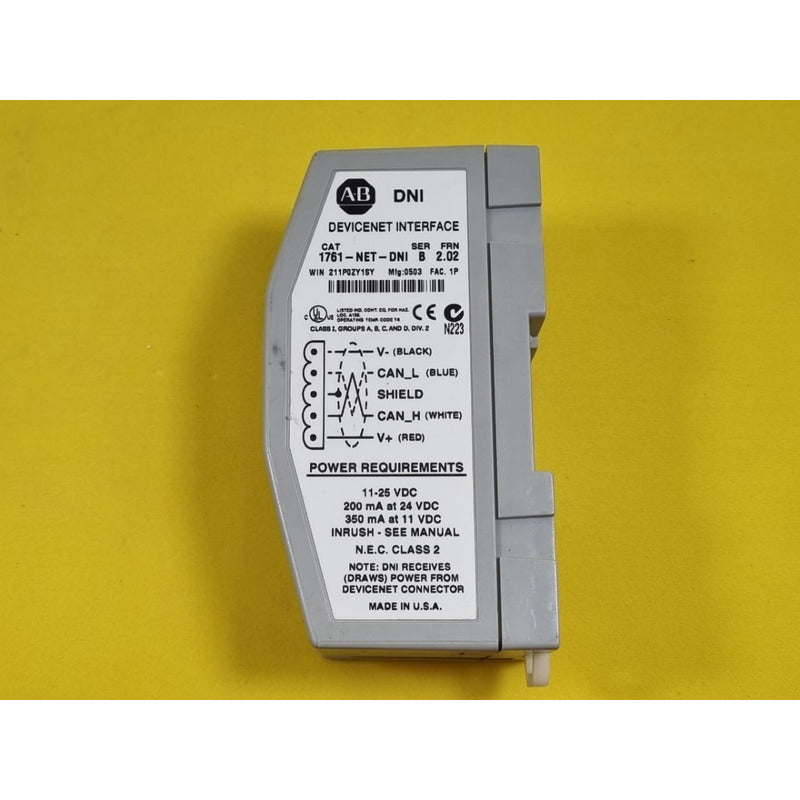 Allen-bradley 1761-net-dni Devicenet Interface Dni