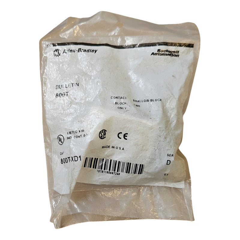 Allen-bradley  800t-xd1 Contac Shallow Block