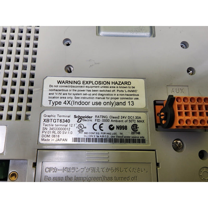 Schneider Xbtgt6340 | Pantalla Hmi Magelis 12.1 Color