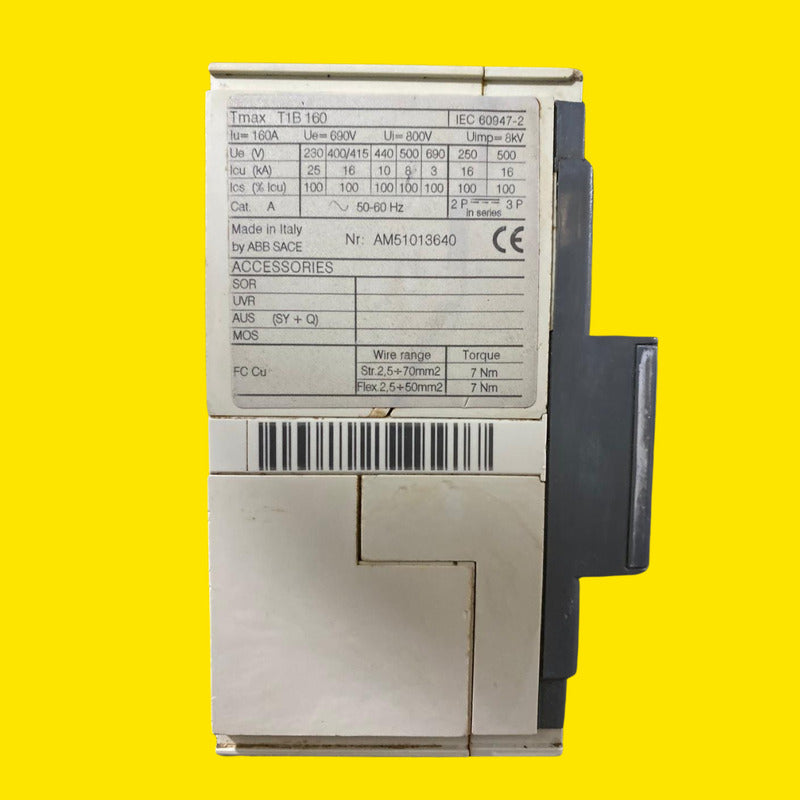 Interruptor Automático Abb T1b160 160 A Tmd 3p 800 V