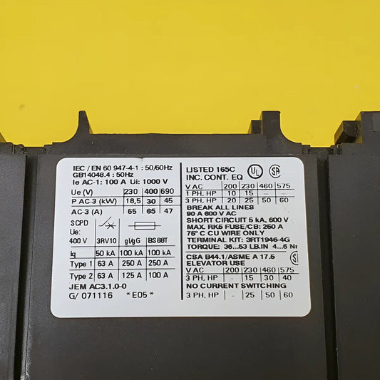 Siemens 3rt1044-1bb40 Contactor