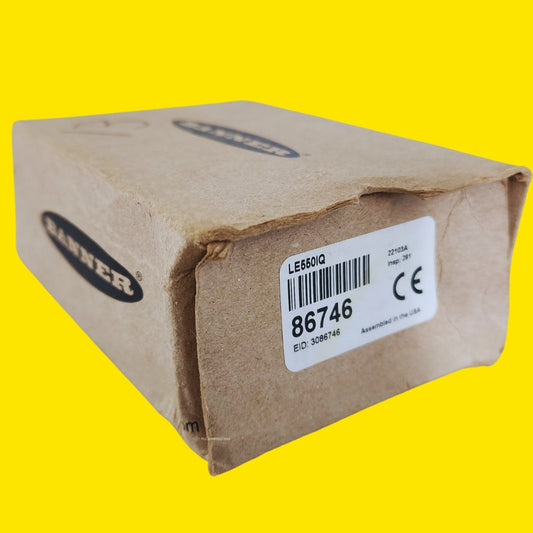 Banner Le550iq Laser Sensor, 1m, Current/npn/pnp, 30vdc.