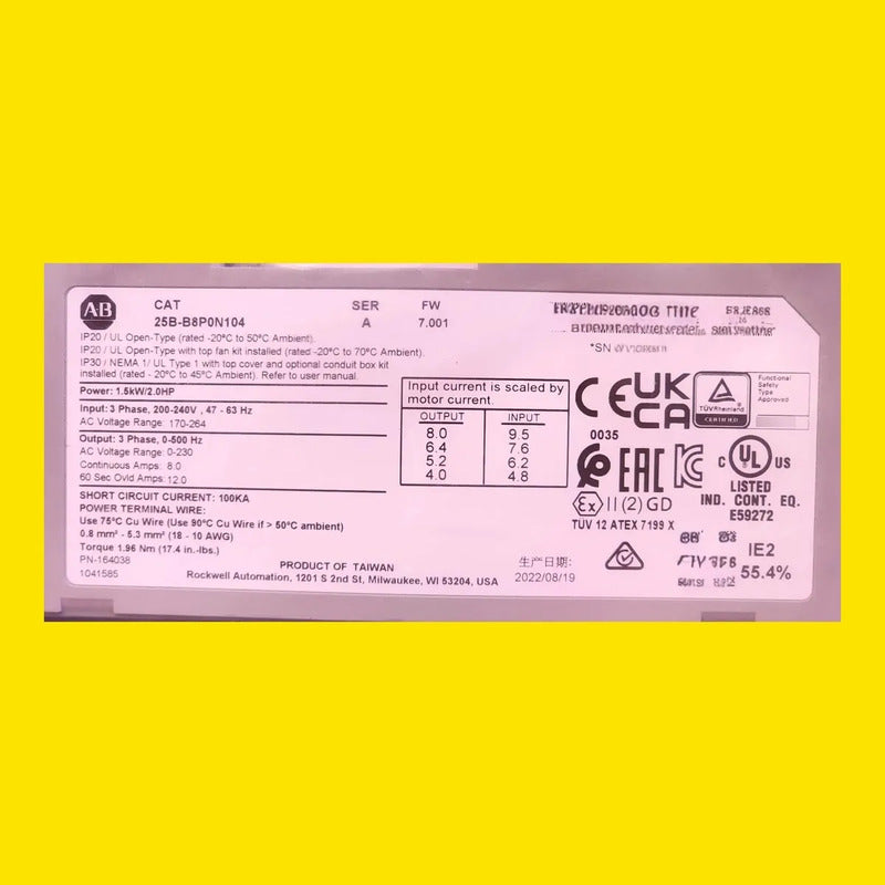 Variador Allen-bradley Powerflex 525 25b-b8p0n104 2hp 3f
