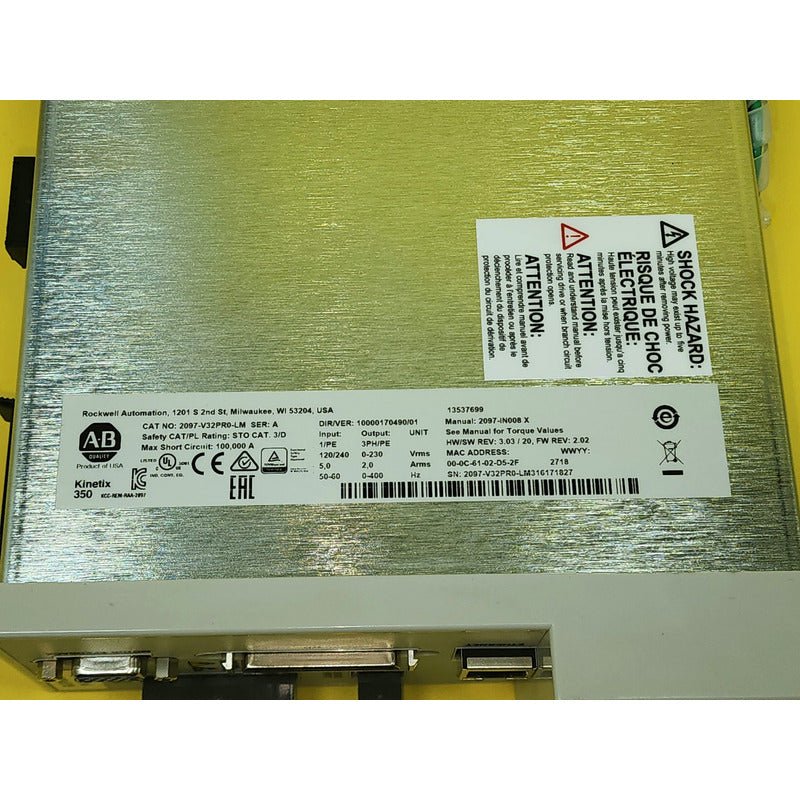 Allen Bradley 2097-v32pr0-lm Ser A Kinetix 350. Usado -