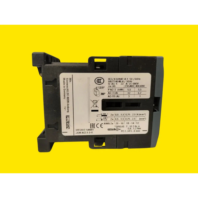 Siemens 3rt2017-1an61 Contactor