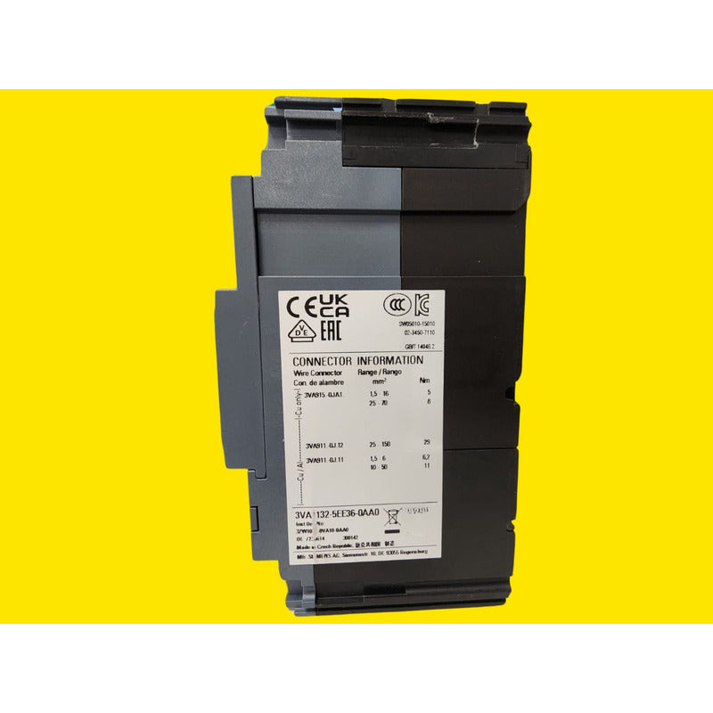 Siemens 3va1132-5ee36-0aa0 Interruptor Autom. Negro